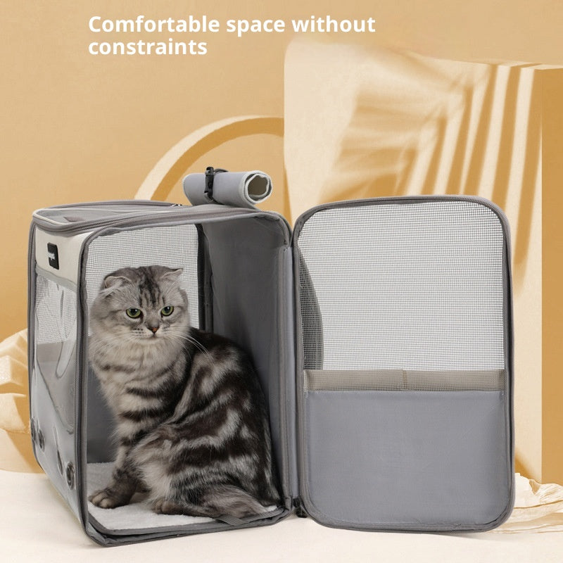Large Capacity Portable Pet Backpack For Outdoor Use