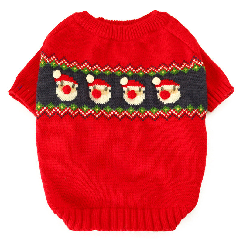 Red Acrylic Pet Christmas Sweater