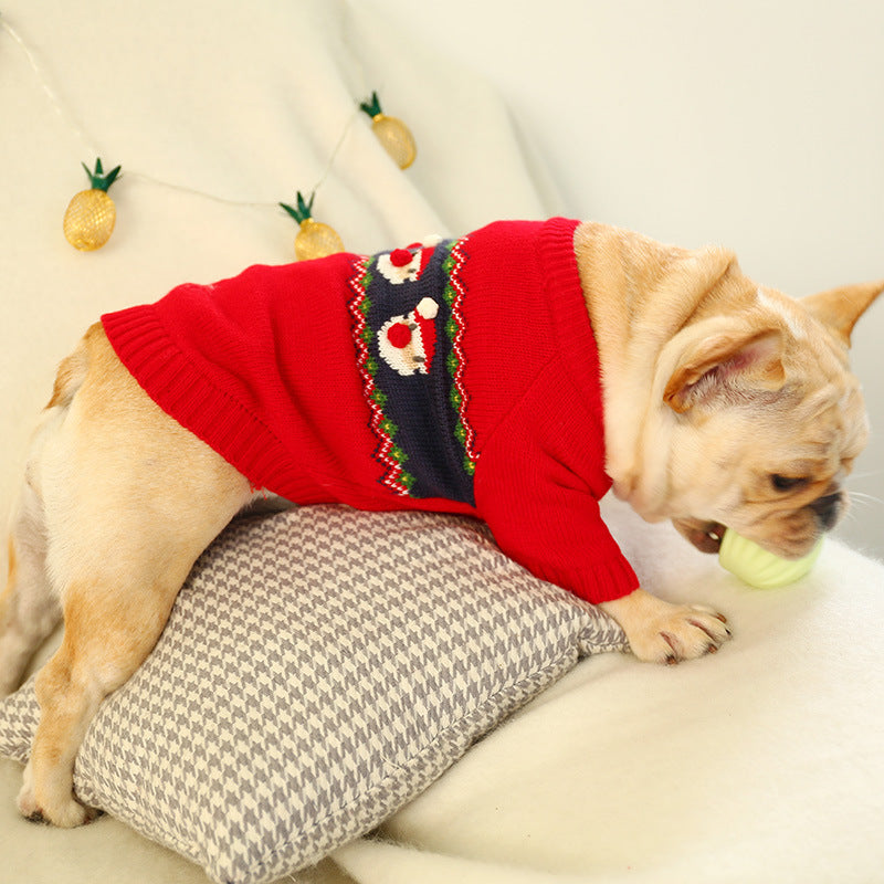 Red Acrylic Pet Christmas Sweater