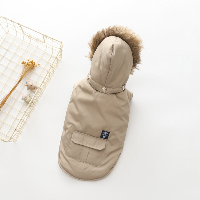 Hooded Cotton Dog Coat