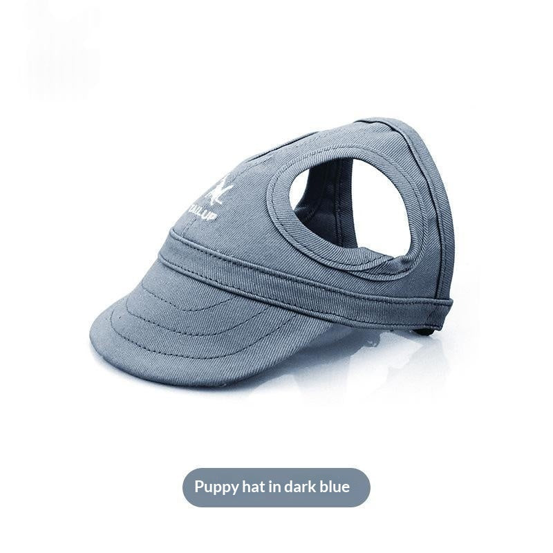 Canvas Pet Sunshade Hat with Ear Openings