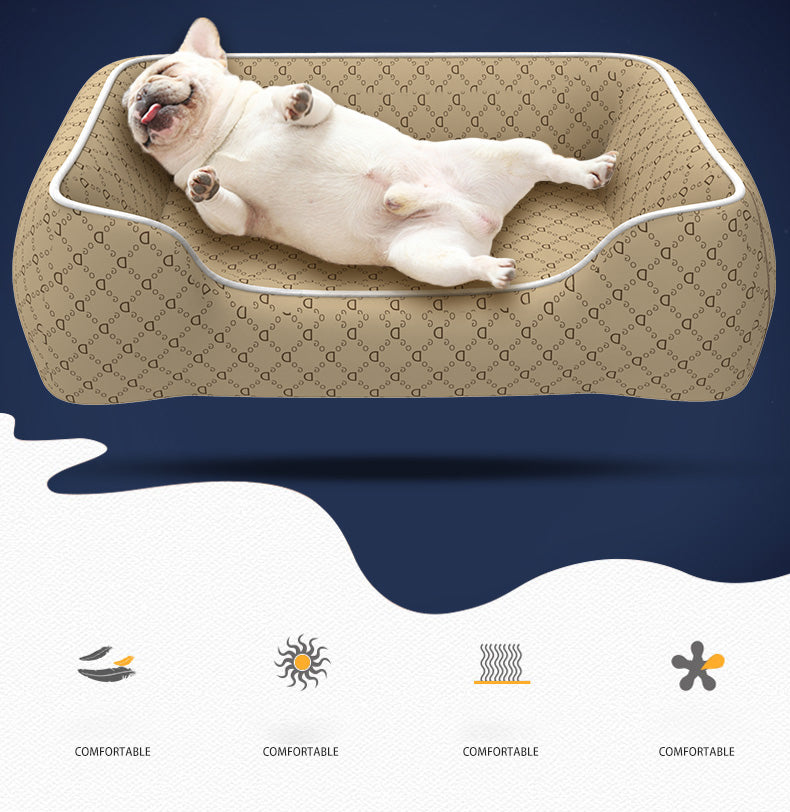 Waterproof Kennel Resistant To Bites And Scratches, Universal Bed For All Four Seasons, Completely Removable And Washable, Corgi Stuffed Ani