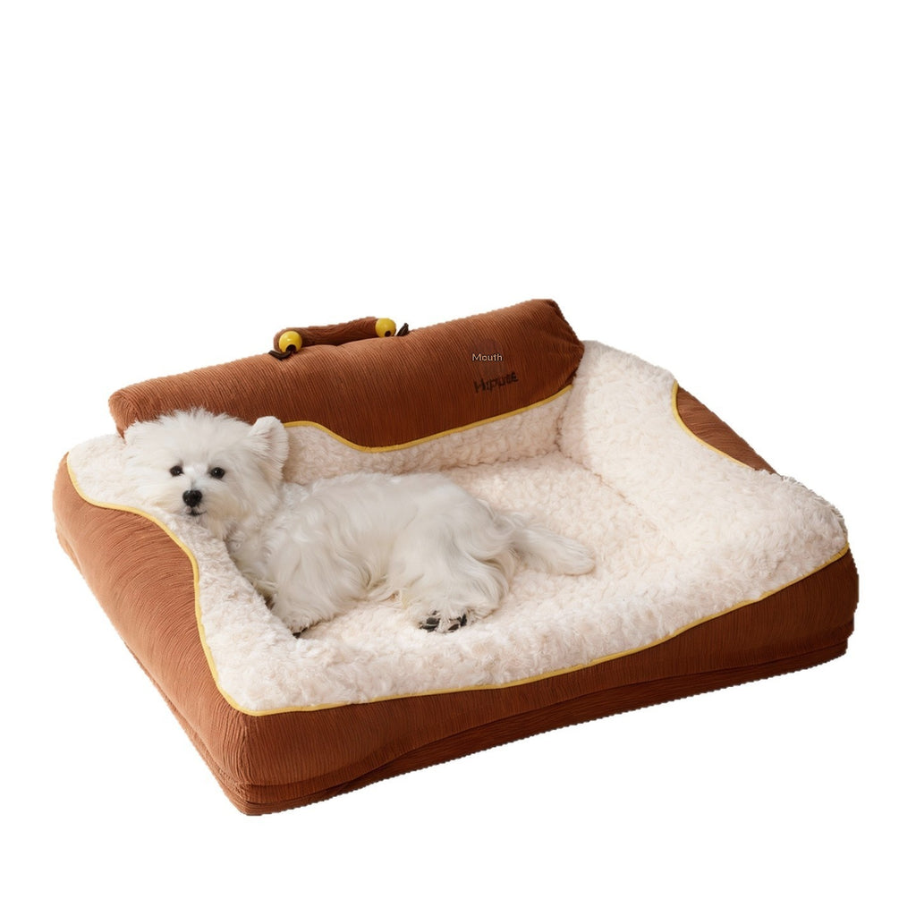 Four-Sided Detachable And Washable Dog Bed For Fall And Winter