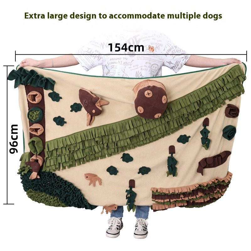 Extra Large Forest Pet Puzzle Food Hiding Anti-Choke Energy Consuming Dog Sniffing Pad