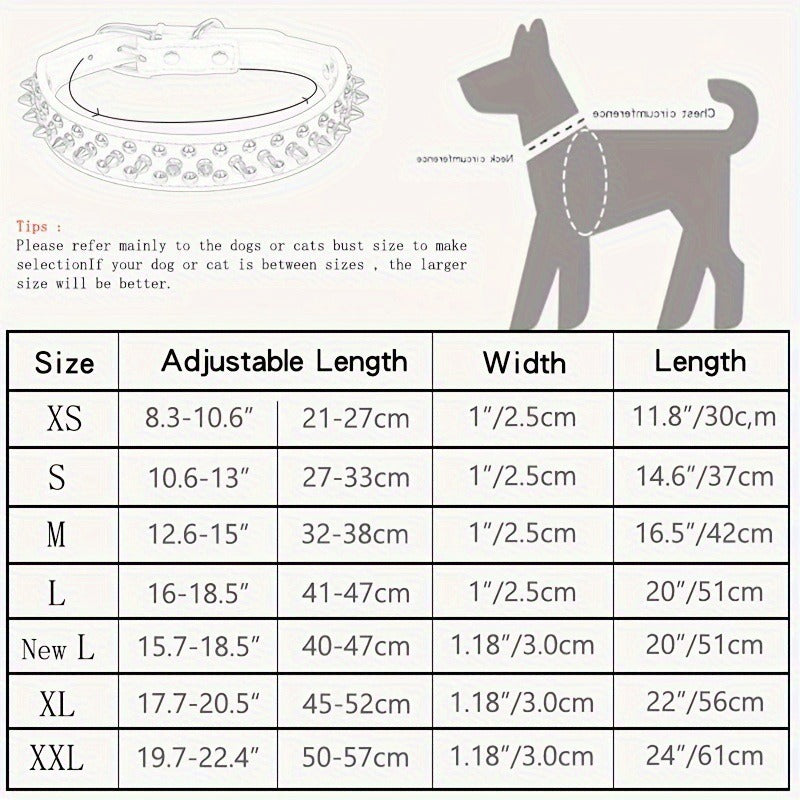 Thickened Pu Leather Leash And Collar Set