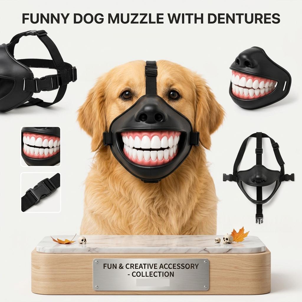 Funny Denture-Shaped Dog Mouth Cover