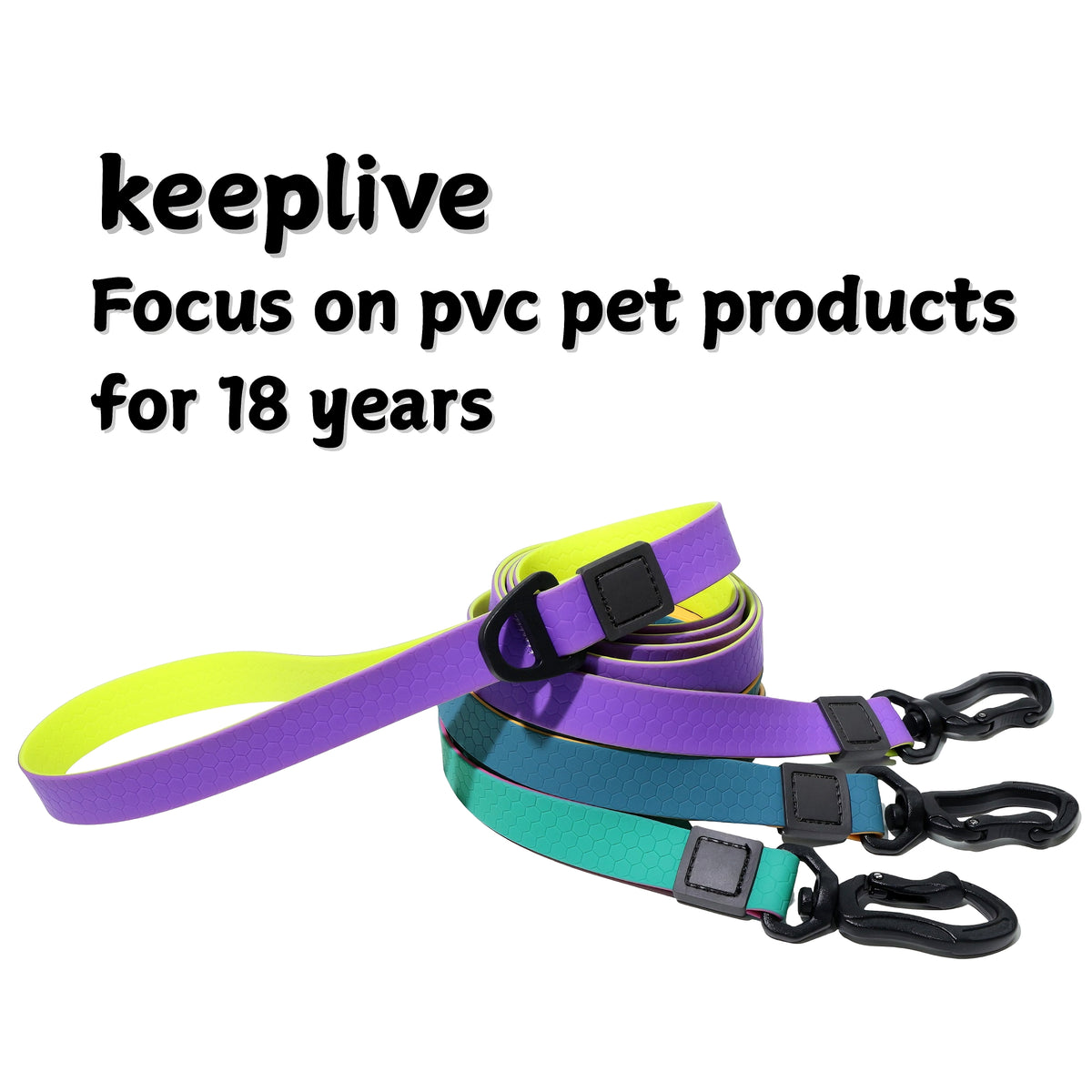 Honeycomb Embossed Dual-Color Pet Leash Set Is Stylish And Fashionable. The Embossed Surface Enhances The Leash'S Grip, Preventing Slippage