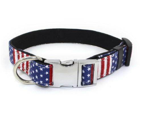 Metal Quick-Release Buckle Fabric Collar Collar Adjustable Size Small And Medium-Sized Dogs