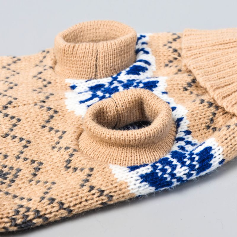 Autumn And Winter Warm Stretch Snowflake Pet Sweater