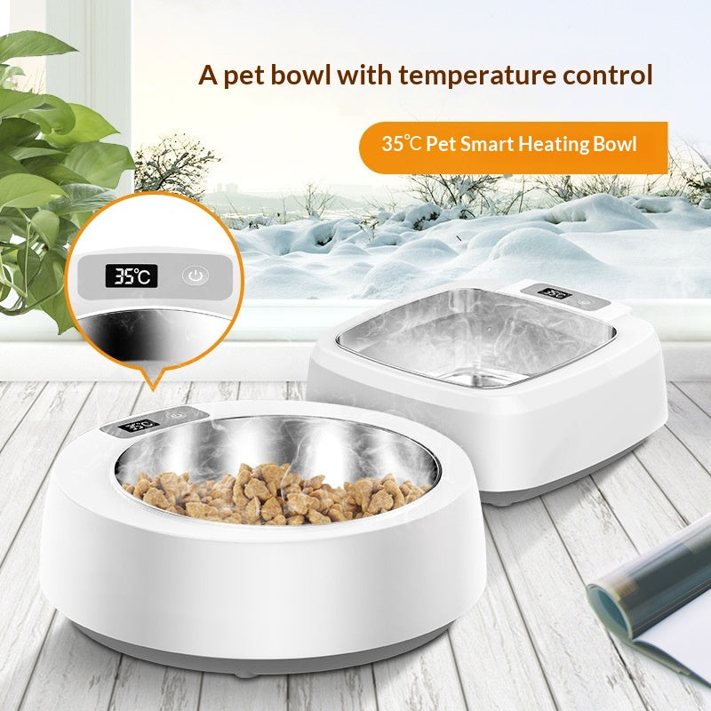 Food-Grade Stainless Steel Smart Heated Pet Bowl