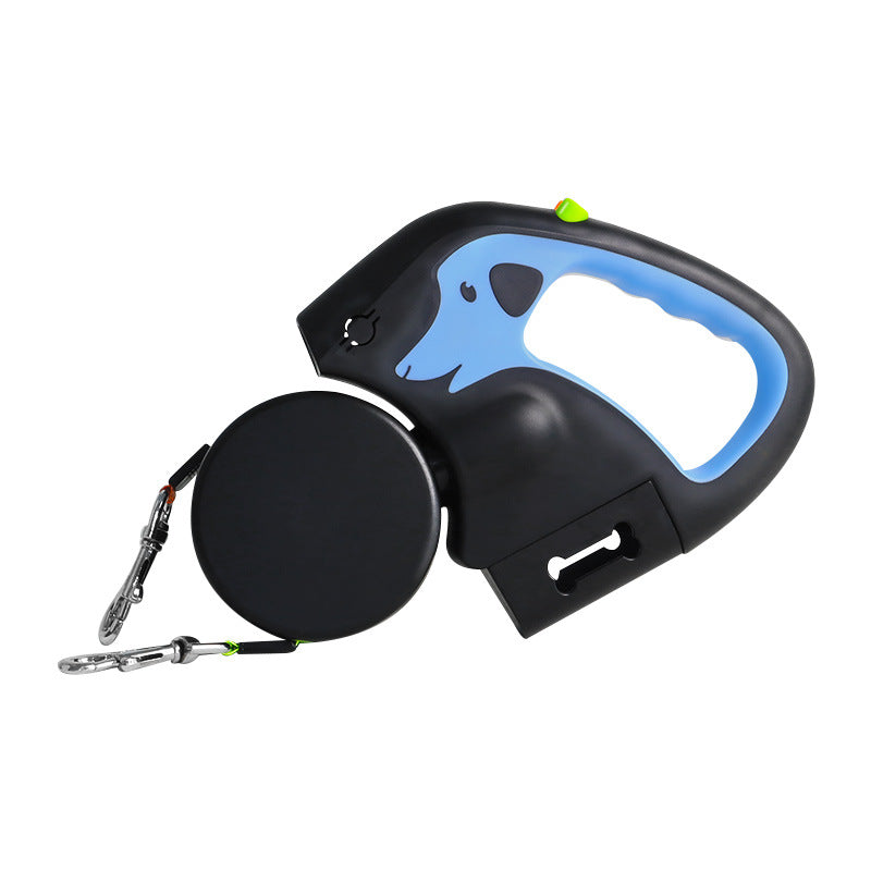 Double-Ended Traction Rope One For Two Automatic Retractable Leash