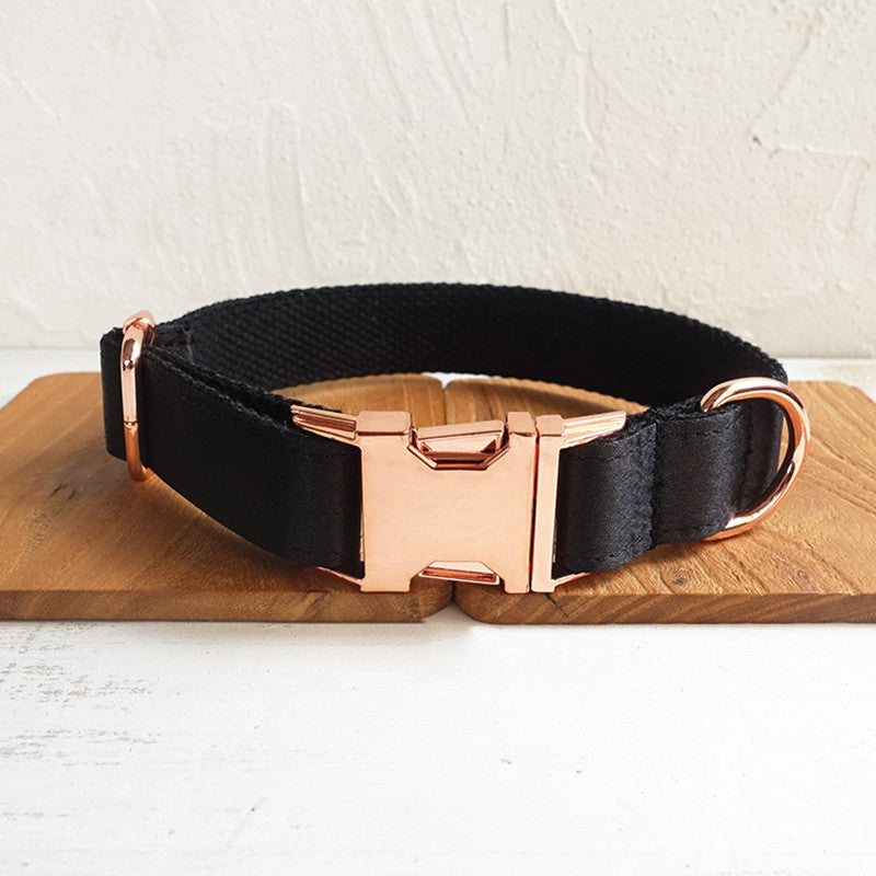 Black Polyester Dog Collar