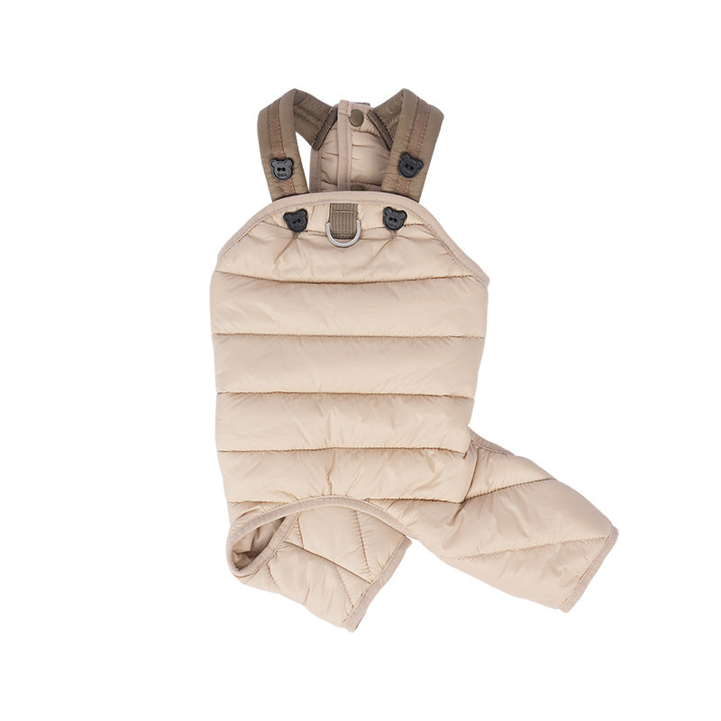 Pet Puppy Padded Jumpsuit With Straps
