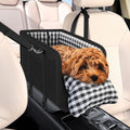 Plaid Pet Car Seat with Cushion