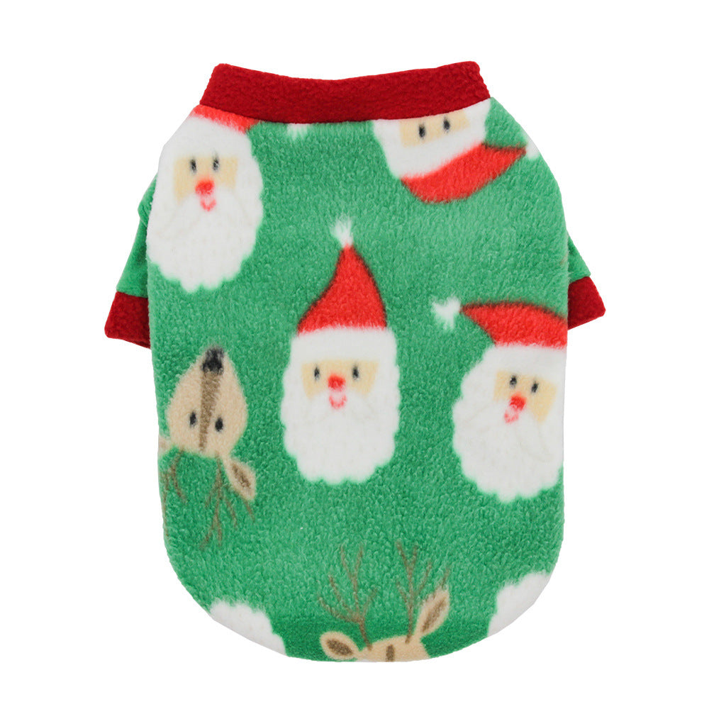 Warm Fleece Christmas Dog Sweater