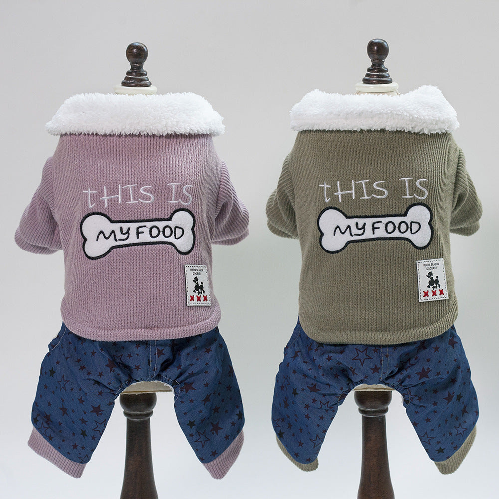 Bone-Themed Pet Clothing