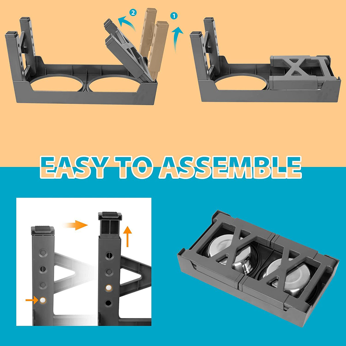 Lifting Slow Feeder Dog Bowl Rack