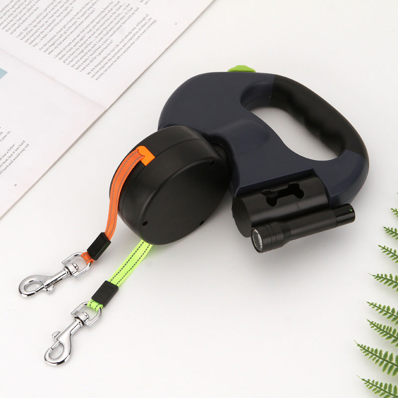 Double Head Telescopic Pet Leash