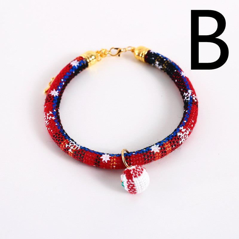 Adjustable Collar For Pet Christmas Gloves Bell Pendant