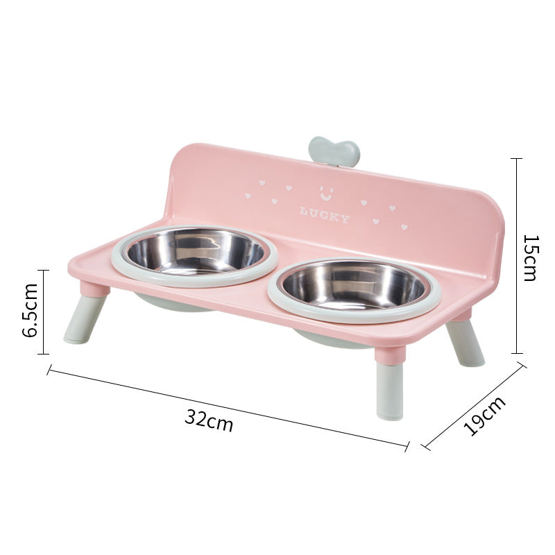Elevated Stainless Steel Double Bowl
