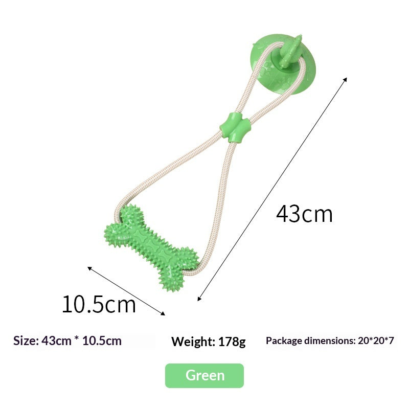 Suction-Cup Pull-Rope Teething Toy For Interactive Pet Play