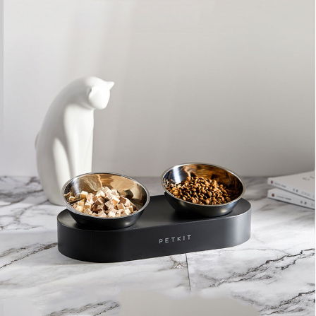 Stainless Steel Adjustable Pet Double Feeder