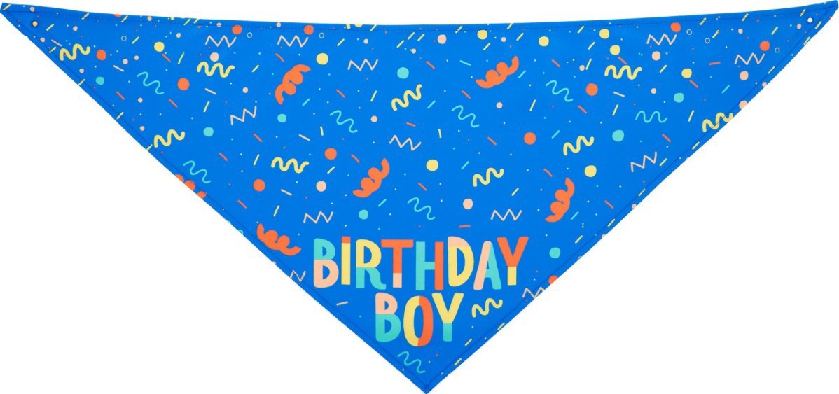 Pet Triangle Scarf Dog Birthday Toy Bone Saliva Towel