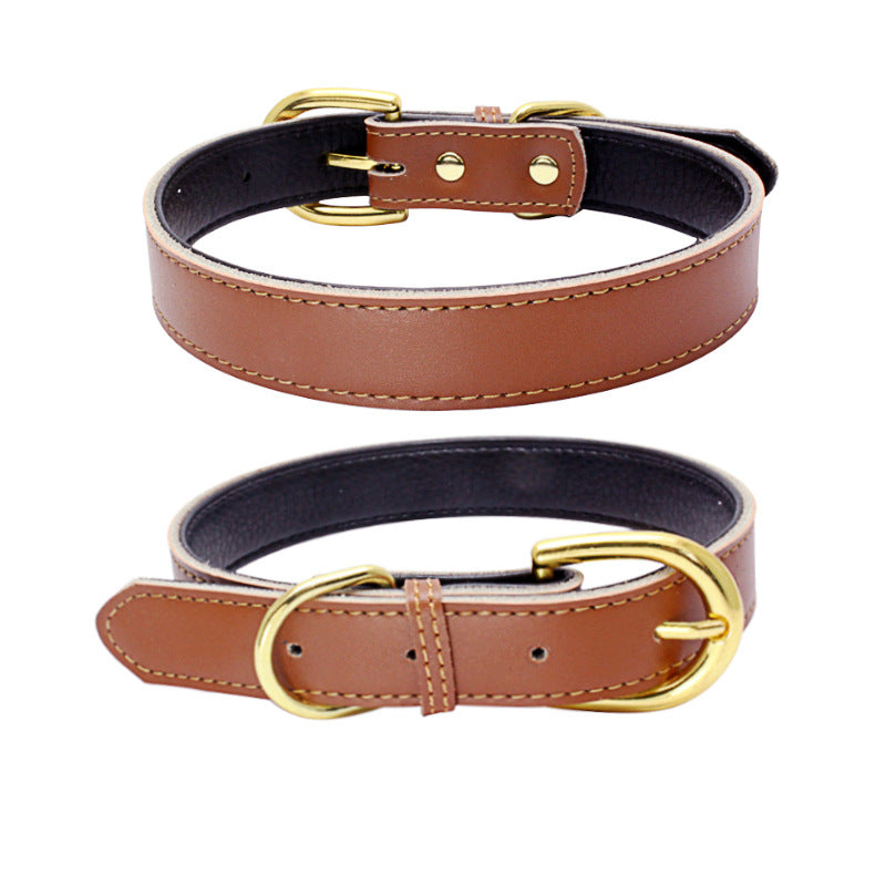 Cowhide Leather Pet Collar