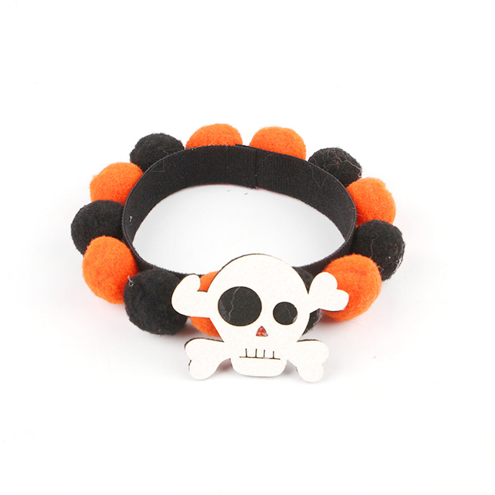 Halloween Pet Fur Ball Collar