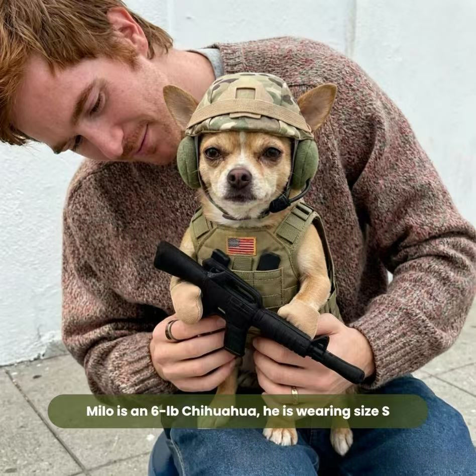 Puppy Soldier Costume Set