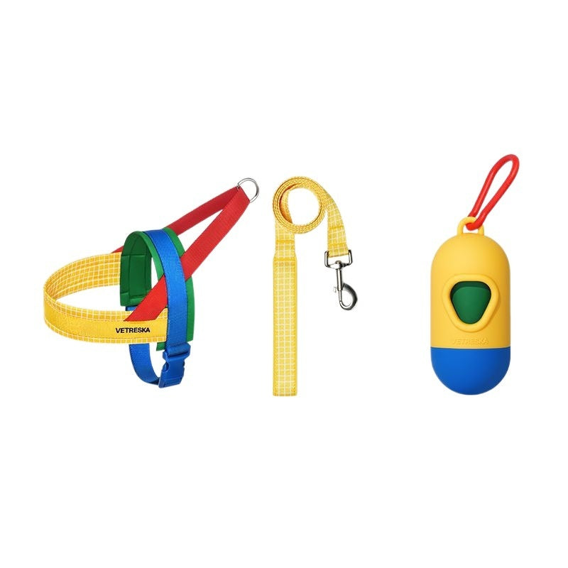 Pet Dog Walking Chest Strap And Traction Rope Set