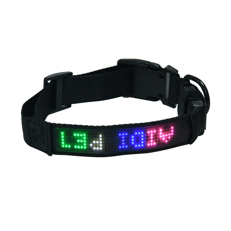 Pet Supplies Smart Tracking Device Mobile Phone App Control Diy Edit Anti-Lost Led Luminous Dog Harness