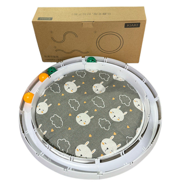 Fun-To-Assemble Track Ball Pet Bed