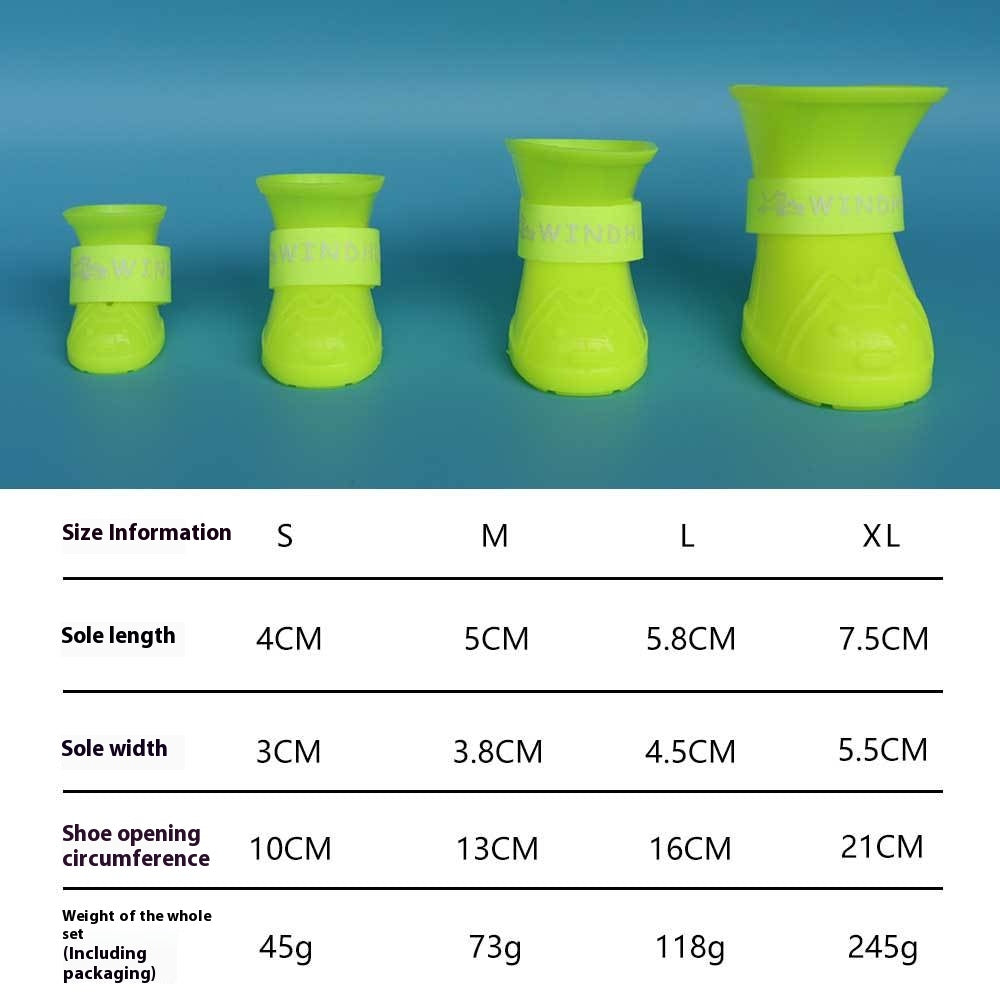 Soft-Bottom Non-Slip Waterproof Pet Rain Boots