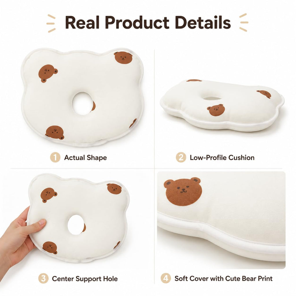 Bear-Shaped Memory Foam Pillow For Small Dogs