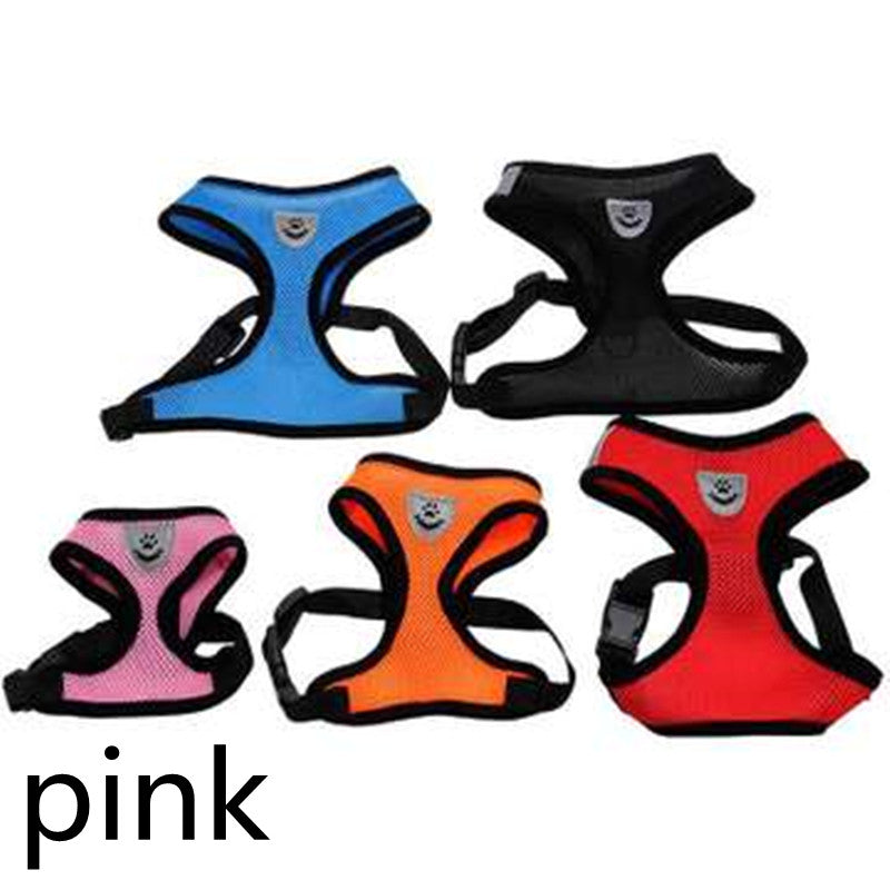 Dog Traction Chest Harness Comfortable Breathable Mesh Chest Harness Dog Vest-Style Chest Harness