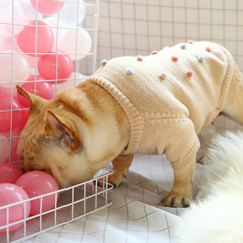 Autumn And Winter Warm French Cow Two-Legged Pet Clothes