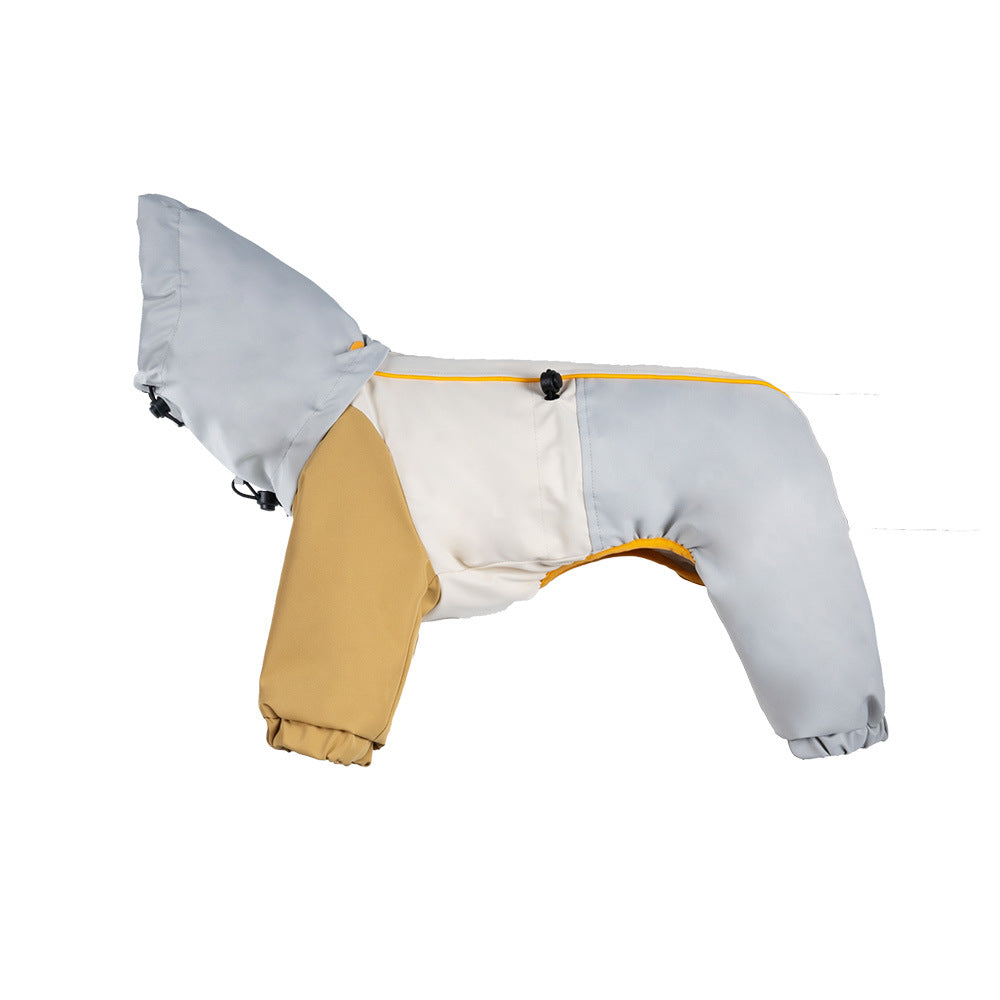 Waterproof Ski-Style Padded Pet Jacket And Hat