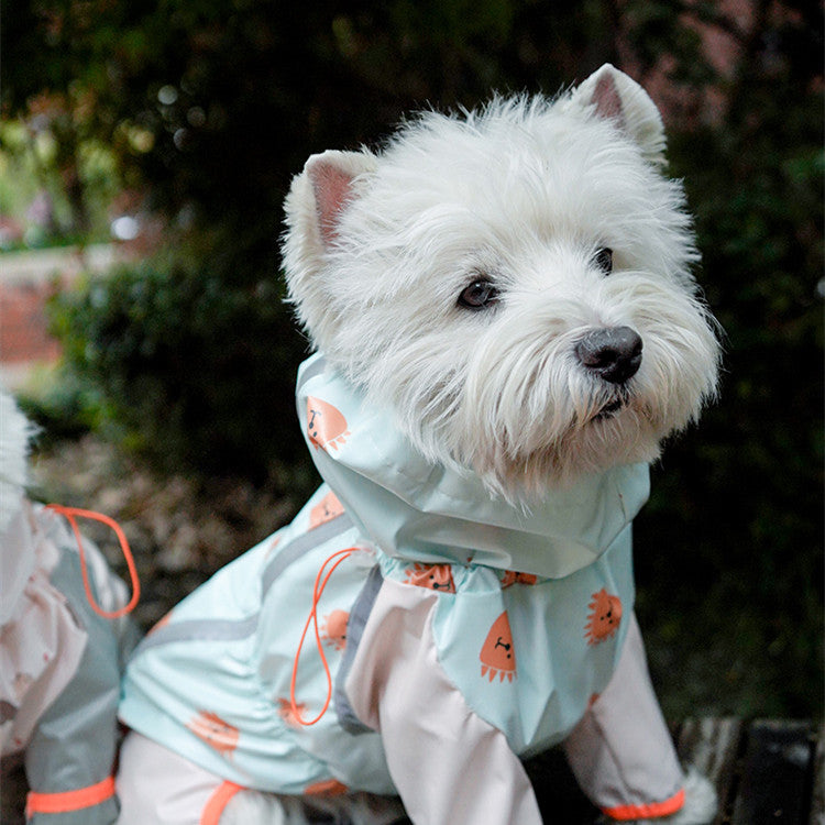 Reflective Waterproof Four-Legged Pet Raincoat