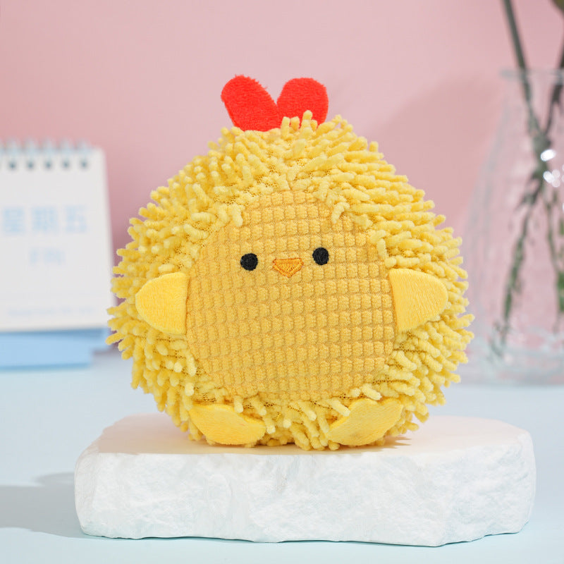 Plush Squeaky Mop Ball Dog Toy