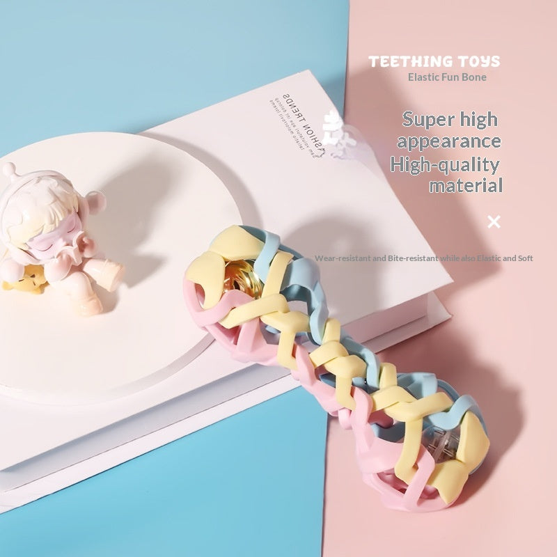 Puppy Toy Bone-Shaped Treat Dispenser With Flashing And Sound Effects Ring