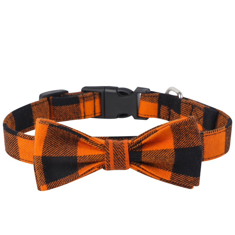 Halloween Dog Collar With Spider And Pumpkin Patterns