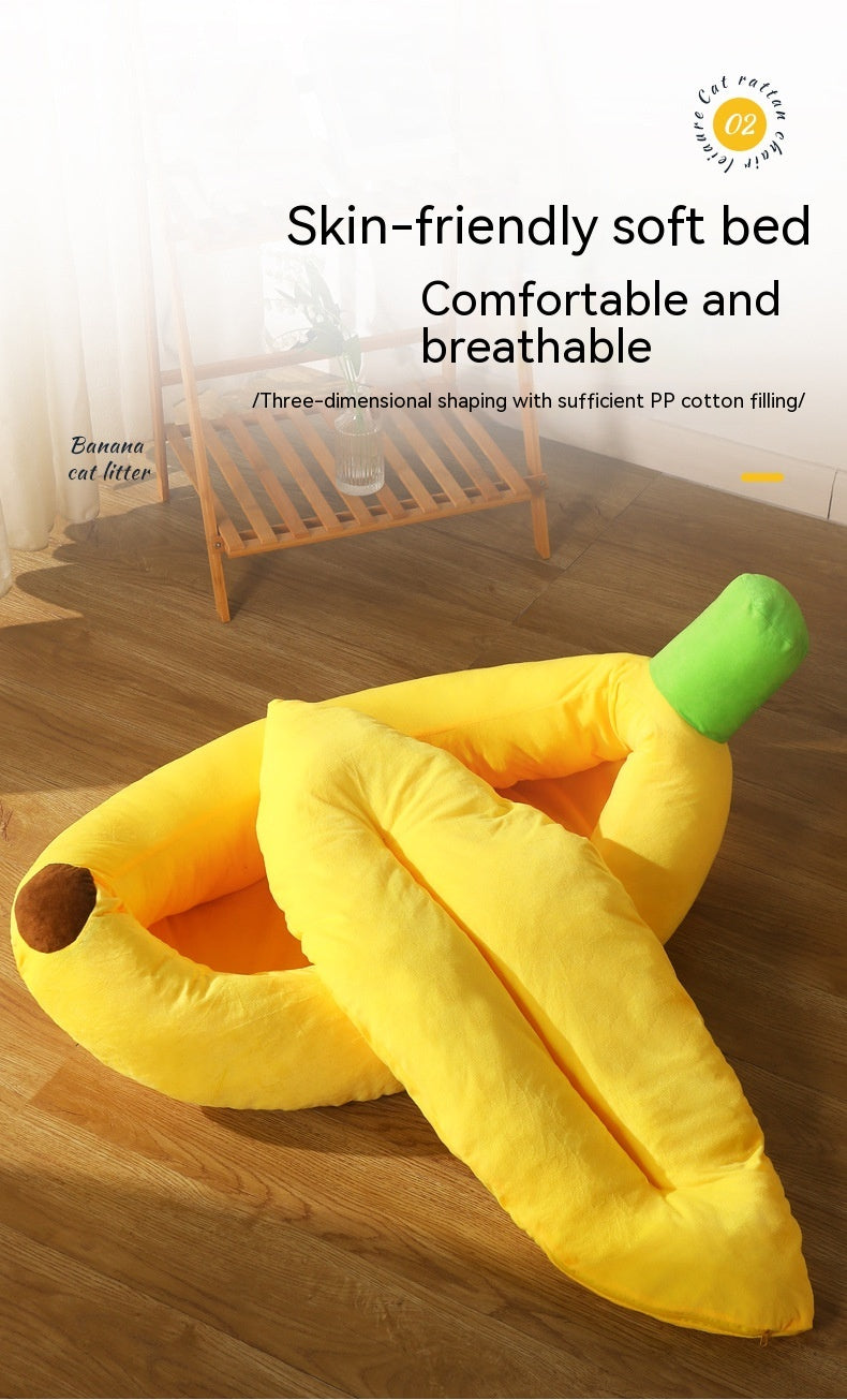 Pet Cushion Mat Banana Nest Removable And Washable