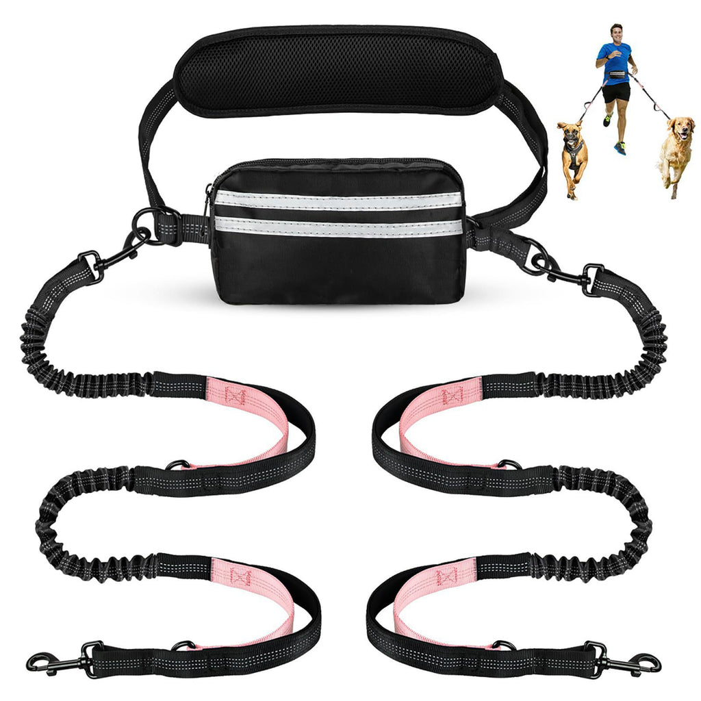 Pet Running Leash with Waist Bag