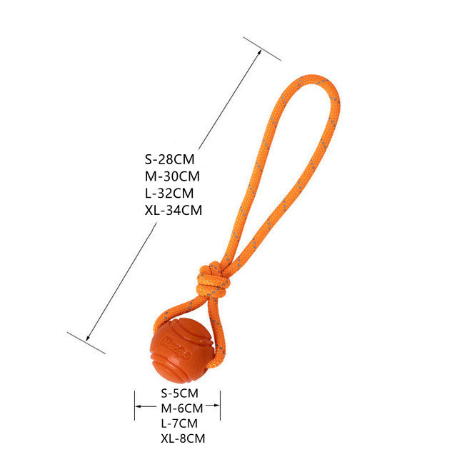 Pet Dog Bouncy Ball, Bite-Resistant Solid Ball, Rubber Bite