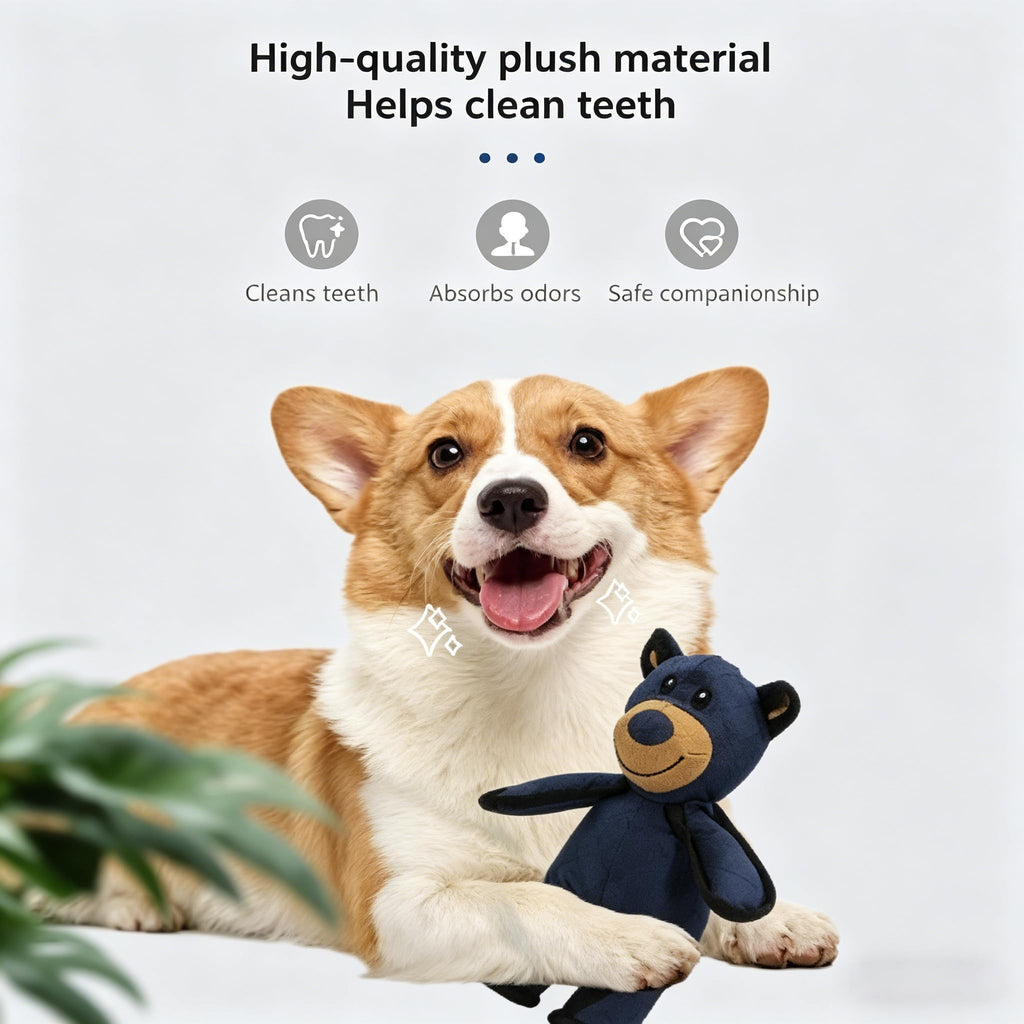 2026 New Unbreak-Bear Dog Toy, Indestructible Bear Dog Toy For Heavy Chewers, Tough Unbreakable Bear Dog Companion Toy For Aggressive Chewer