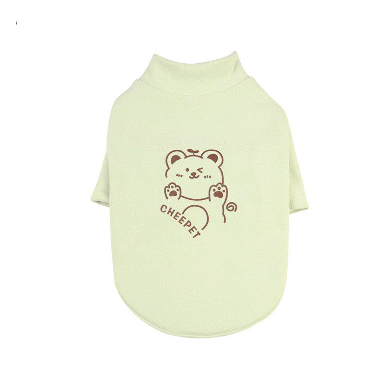 Printed Bear Sweater Shedding To Keep Warm