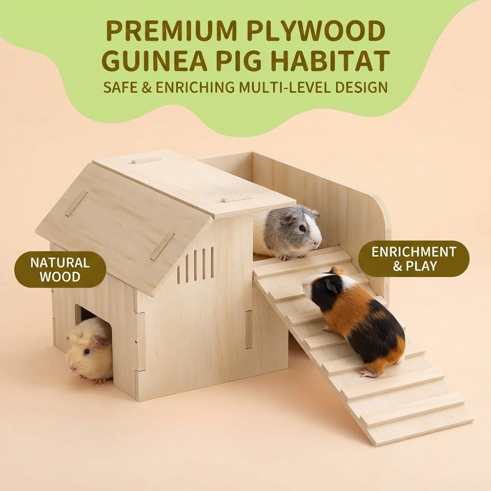 Pet Climbing Ladder Wooden House