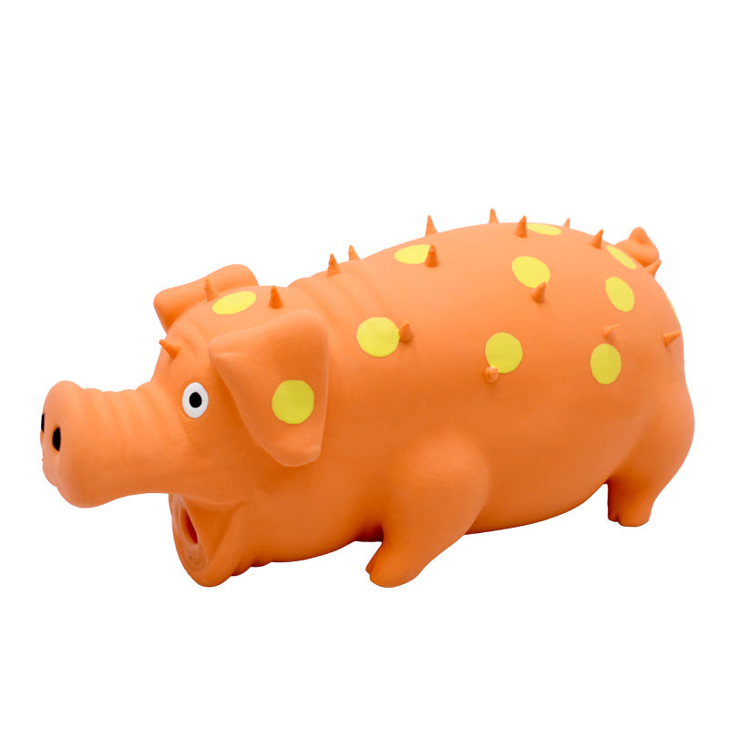 Grunting Latex Pig Dog Toy
