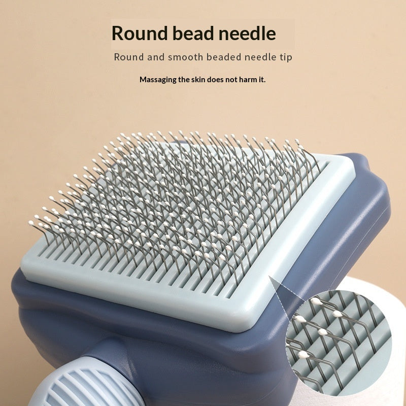 Key-Press Self-Cleaning Depilatory Pet Comb